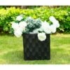 Outlet ❤️ Kante Lightweight Outdoor Retro Square Concrete Planter Burnished Black - Rosemead Home & Garden, Inc. 🛒
