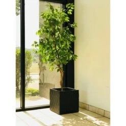 Outlet ❤️ Kante Lightweight Outdoor Retro Square Concrete Planter Burnished Black - Rosemead Home & Garden, Inc. 🛒 -Planters Sales Store unnamed file 4679