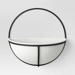 Outlet 🎉 9.4" Indoor/Outdoor Iron Wall Planter White - Project 62™ 😀 -Planters Sales Store unnamed file 4703