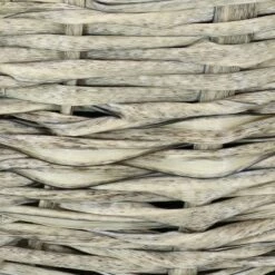 Brand new 🎁 Sunnydaze Decor Sunnydaze Indoor/Outdoor Polyrattan Over-the-Rail Tri-Planter with 3 Round Black Plastic Liners - Frost 😀 -Planters Sales Store unnamed file 4741