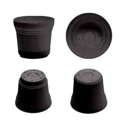 Hot Sale βοΈ Bloem SP1000 Saturn Indoor Outdoor 10" Matte Finish Durable Plastic Planter Pot with Attached Saucer and Pre Drilled Drainage Holes, Black (2 Pack) π 4 Hot Sale βοΈ Bloem SP1000 Saturn Indoor Outdoor 10" Matte Finish Durable Plastic Planter Pot with Attached Saucer and Pre Drilled Drainage Holes, Black (2 Pack) π - Image 2