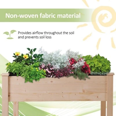 Hot Sale 🌟 Outsunny Wood Raised Garden Bed with Storage Shelf Elevated Planter Box Stand with Legs for Backyard Patio Garden Balcony 3x3FT 🎉 5 Hot Sale 🌟 Outsunny Wood Raised Garden Bed with Storage Shelf Elevated Planter Box Stand with Legs for Backyard Patio Garden Balcony 3x3FT 🎉 - Image 3