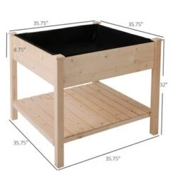 Hot Sale 🌟 Outsunny Wood Raised Garden Bed with Storage Shelf Elevated Planter Box Stand with Legs for Backyard Patio Garden Balcony 3x3FT 🎉 12 Hot Sale 🌟 Outsunny Wood Raised Garden Bed with Storage Shelf Elevated Planter Box Stand with Legs for Backyard Patio Garden Balcony 3x3FT 🎉 -Planters Sales Store unnamed file 486