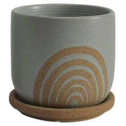 Hot Sale ⭐ Set of 2 5.75" Arch Planters with Saucer Mint - Sagebrook Home 🥰 -Planters Sales Store unnamed file 4897