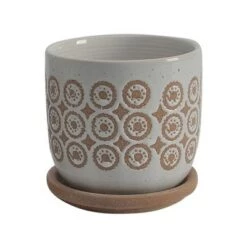 Discount 🥰 Set of 2 10" Circles Planters with Saucer Beige - Sagebrook Home 😉 -Planters Sales Store unnamed file 4908