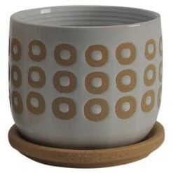 Hot Sale ❤️ Set of 2 5.75" Circles Planters with Saucer White - Sagebrook Home ✨ -Planters Sales Store unnamed file 4918