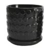 Outlet 🔔 Set of 2 6" Bubble Planters with Saucer Black - Sagebrook Home 😍