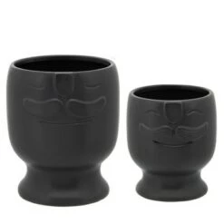 Top 10 😍 Sagebrook Home Set of 2 Face Ceramic Planters Black 👍 -Planters Sales Store unnamed file 4942