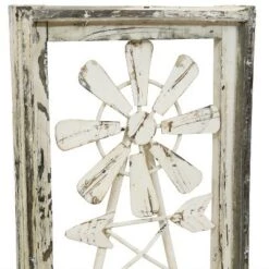 Brand new 👍 Sunnydaze Decor Sunnydaze Indoor/Outdoor Metal Windmill Planter with Wooden Frame for Front Porch, Patio, Entryway, or Living Room - 22.5" 🎁 -Planters Sales Store unnamed file 4966