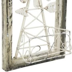 Brand new 👍 Sunnydaze Decor Sunnydaze Indoor/Outdoor Metal Windmill Planter with Wooden Frame for Front Porch, Patio, Entryway, or Living Room - 22.5" 🎁 -Planters Sales Store unnamed file 4967