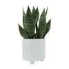 Outlet ⭐ Set of 2 12" Bravais Footed Ceramic Planters White - Sagebrook Home 👏