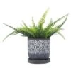 Discount ✔️ Sagebrook Home 6" Geometric Cement Planter with Saucer Gray 😀 -Planters Sales Store unnamed file 4995