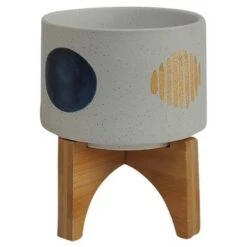 Flash Sale 🥰 Set of 2 10.5" Funky Planters with Stand White - Sagebrook Home 💯 -Planters Sales Store unnamed file 5028