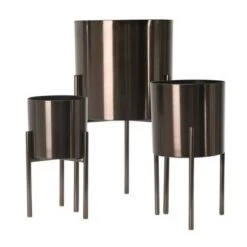 Hot Sale 😍 Set of 3 Metal Planters on Stand - Sagebrook Home Gold 🛒 -Planters Sales Store unnamed file 5042