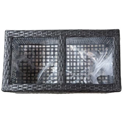 Best deal ๐ Sunnydaze Decor Sunnydaze 2-Section Rectangle Polyrattan Indoor Planters - 21.5" W x 11.5" D x 9.25" H - Black - 2-Pack ๐ 5 Best deal ๐ Sunnydaze Decor Sunnydaze 2-Section Rectangle Polyrattan Indoor Planters - 21.5" W x 11.5" D x 9.25" H - Black - 2-Pack ๐ - Image 4