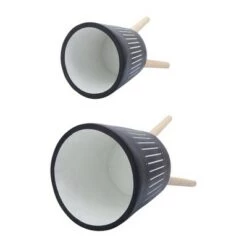 Budget ❤️ Sagebrook Home Set of 2 Polyresin Planters with Wood Legs Navy ❤️ -Planters Sales Store unnamed file 5073