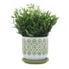 Brand new ⭐ Sagebrook Home Circles Ceramic Planter with Saucer Olive 🔔 -Planters Sales Store unnamed file 5086