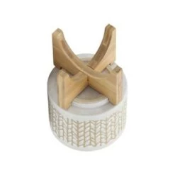 Best reviews of 🔔 Sagebrook Home 7" Chevron Ceramic Planter with Wood Stand Beige 💯 -Planters Sales Store unnamed file 5094