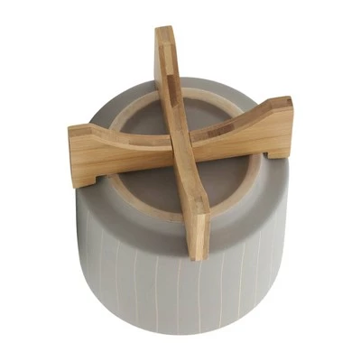 Budget 🛒 Set of 2 12" Ceramic Stripes Planter with Stand Tan - Sagebrook Home 👏 9 Budget 🛒 Set of 2 12" Ceramic Stripes Planter with Stand Tan - Sagebrook Home 👏 - Image 7