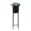 Outlet 😀 Sagebrook Home Set of 3 Metal Planters on Stand Black 🔥