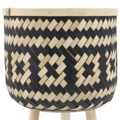 Wholesale 🔥 Sagebrook Home Set of 3 Checkered Bamboo Planters Brown 🎁 -Planters Sales Store unnamed file 5153