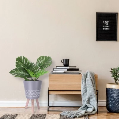 Promo ✨ Rosemead Home & Garden, Inc. 17.4" Lightweight Cement Classic Outdoor/Indoor Planter with Wooden Legs Light Gray - Rosemead Home & Garden, Inc. 😍 5 Promo ✨ Rosemead Home & Garden, Inc. 17.4" Lightweight Cement Classic Outdoor/Indoor Planter with Wooden Legs Light Gray - Rosemead Home & Garden, Inc. 😍 - Image 3