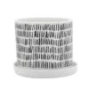 Flash Sale 🌟 Sagebrook Home Set of 2 Etched Lines Patterned Geometric Ceramic Planters with Saucers White/Black ⌛