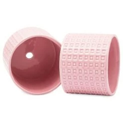 Flash Sale ✔️ Blue Panda 2 Pack Hanging Pink Ceramic Succulent Planters Plant Pot with Rope, 4.5 x 3.8 in 🧨 -Planters Sales Store unnamed file 5267