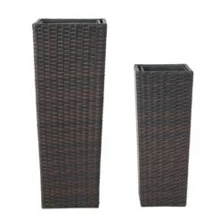Best reviews of ✔️ Everest 31" And 23" Cone Column Wicker 2pk Planters - Christopher Knight Home® Brown ✨ -Planters Sales Store unnamed file 5284