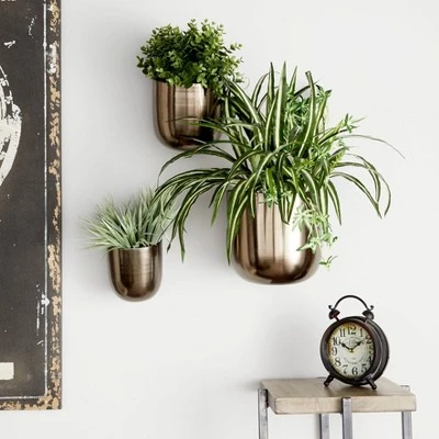 Best reviews of 🎉 Set of 3 Contemporary Metal Wall Planters - Olivia & May Metallic Gold 😍 3 Best reviews of 🎉 Set of 3 Contemporary Metal Wall Planters - Olivia & May Metallic Gold 😍