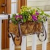 Coupon 😀 The Lakeside Collection Lakeside Decorative Iron Scrollwork Porch Rail Planter for Flowers, Herbs 😉