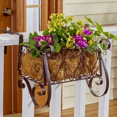 Coupon 😀 The Lakeside Collection Lakeside Decorative Iron Scrollwork Porch Rail Planter for Flowers, Herbs 😉 3 Coupon 😀 The Lakeside Collection Lakeside Decorative Iron Scrollwork Porch Rail Planter for Flowers, Herbs 😉