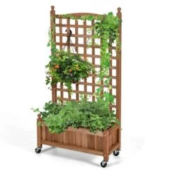 New ๐ Costway 2PC 50in Wood Planter Box w/Trellis Mobile Raised Bed for Climbing Plant ๐ 19 New ๐ Costway 2PC 50in Wood Planter Box w/Trellis Mobile Raised Bed for Climbing Plant ๐ -Planters Sales Store unnamed file 537