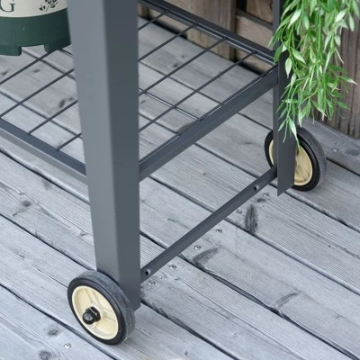 Budget ✨ Outsunny 41" x 15" x 32" Raised Garden Bed Elevated with 2 Wheels, Bottom Shelf for Storing Tools, & Water Drainage Hole 🤩 9 Budget ✨ Outsunny 41" x 15" x 32" Raised Garden Bed Elevated with 2 Wheels, Bottom Shelf for Storing Tools, & Water Drainage Hole 🤩 - Image 7