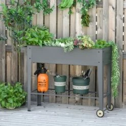 Budget ✨ Outsunny 41" x 15" x 32" Raised Garden Bed Elevated with 2 Wheels, Bottom Shelf for Storing Tools, & Water Drainage Hole 🤩 17 Budget ✨ Outsunny 41" x 15" x 32" Raised Garden Bed Elevated with 2 Wheels, Bottom Shelf for Storing Tools, & Water Drainage Hole 🤩 -Planters Sales Store unnamed file 5400