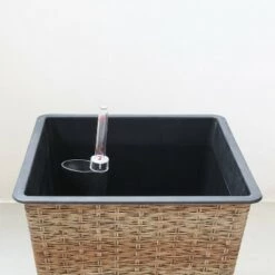 Best Pirce 🎉 Vifah 16" x 16" x 15" Hatteras Square Self-Watering Planter Light Brown 🔔 -Planters Sales Store unnamed file 5416