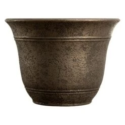 Brand new 🤩 Listo HC Companies 13-Inch Width Sierra Planter Round Nordic Bronze Planter (6 Pack) 🛒