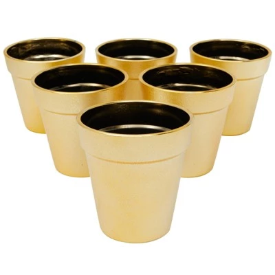 Wholesale ⭐ Juvale 6 Pack Mini Plant Pots for Flower and Succulent Display (Gold, 3.6 In) 🎉 5 Wholesale ⭐ Juvale 6 Pack Mini Plant Pots for Flower and Succulent Display (Gold, 3.6 In) 🎉 - Image 3