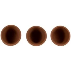 Discount 🔔 Set of 3 Natural Handthrown Terracotta Embossed Stamped Planters - Foreside Home & Garden 💯