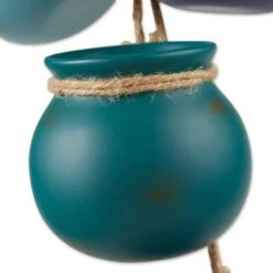 Budget 🔔 Zingz & Thingz Zingz & Thingz 23" Indoor/Outdoor Dangling Terracotta Mini Pots Blue Tones 🥰 -Planters Sales Store unnamed file 5454