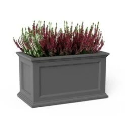Promo 😀 20" x 36" Fairfield Planter Graphite Gray - Mayne 🔥
