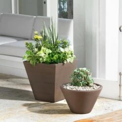 Budget 🎁 Gramercy Square Planter - Crescent Garden Gray 👍 -Planters Sales Store unnamed file 5519