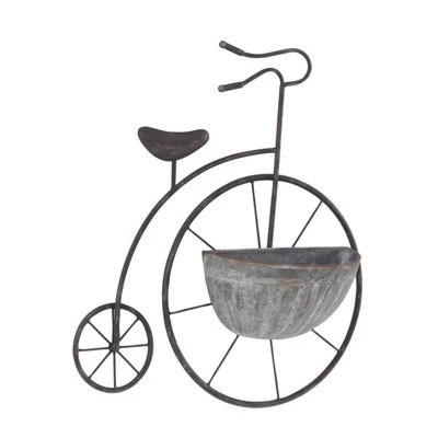 Best Sale ✨ Olivia & May 22" Rustic Vintage Penny Farthing Bicycle Model Iron Novelty Wall Planter Gray - Olivia & May ❤️ 3 Best Sale ✨ Olivia & May 22" Rustic Vintage Penny Farthing Bicycle Model Iron Novelty Wall Planter Gray - Olivia & May ❤️ - Image 2