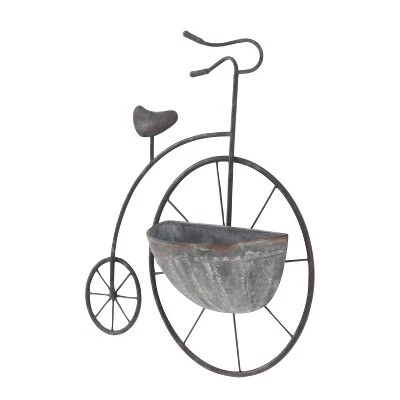 Best Sale ✨ Olivia & May 22" Rustic Vintage Penny Farthing Bicycle Model Iron Novelty Wall Planter Gray - Olivia & May ❤️ 4 Best Sale ✨ Olivia & May 22" Rustic Vintage Penny Farthing Bicycle Model Iron Novelty Wall Planter Gray - Olivia & May ❤️ - Image 3
