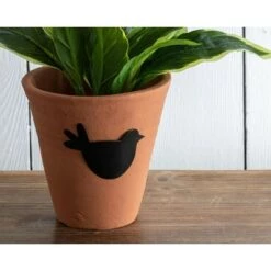 Best Sale ⌛ Natural Handthrown Terracotta Planter with Decorative Metal Accent - Foreside Home & Garden 😍 -Planters Sales Store unnamed file 5543