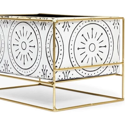 Best Sale 🛒 Farmlyn Creek Rectangle Planter with Stand for Indoor Plants, Succulents, White, 6.5x10.5x6.25 in ✨ 6 Best Sale 🛒 Farmlyn Creek Rectangle Planter with Stand for Indoor Plants, Succulents, White, 6.5x10.5x6.25 in ✨ - Image 4