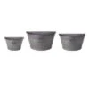 Brand new 🥰 Melrose 12" Rustic Half Tub Containers Hanging Outdoor Wall Planters 3pc - Gray ❤️