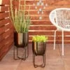 Discount 👏 Olivia & May 16" Contemporary Metal Planters in Stands Black/Dark Silver - Olivia & May 🔔 2 Discount 👏 Olivia & May 16" Contemporary Metal Planters in Stands Black/Dark Silver - Olivia & May 🔔 -Planters Sales Store unnamed file 5611