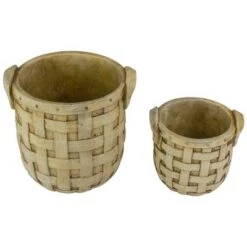 Flash Sale 🥰 Napa Home & Garden Set of 2 Beige Tobacco Basket Planter Set 9.5" 🧨 -Planters Sales Store unnamed file 5664