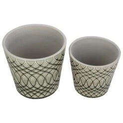 Buy ⭐ Napa Home & Garden Set of 2 Black and Gray Geometric Patterned Planters 6.5" 💯 7 Buy ⭐ Napa Home & Garden Set of 2 Black and Gray Geometric Patterned Planters 6.5" 💯 -Planters Sales Store unnamed file 5670